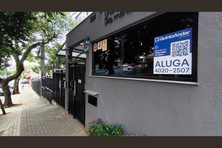 Apartamento para alugar com 34m², 1 quarto e 1 vagaFachada + Plaquinha