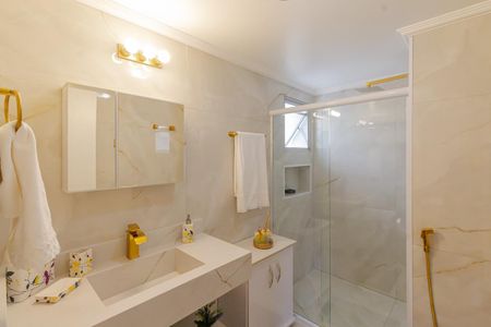 Banheiro da Suíte de apartamento para alugar com 1 quarto, 45m² em Indianópolis, São Paulo