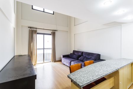 Sala de apartamento para alugar com 1 quarto, 54m² em Indianópolis, São Paulo