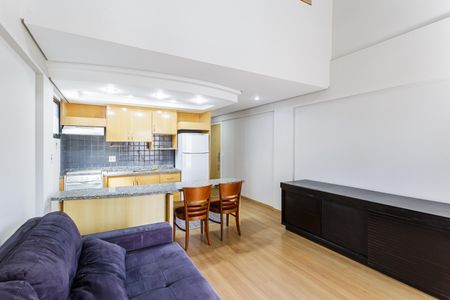 Sala de apartamento para alugar com 1 quarto, 54m² em Indianópolis, São Paulo