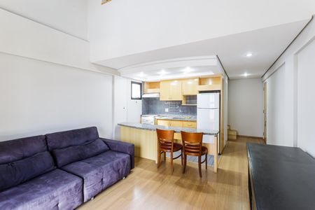 Sala de apartamento para alugar com 1 quarto, 54m² em Indianópolis, São Paulo