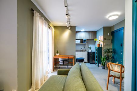 Sala de apartamento para alugar com 1 quarto, 40m² em Boaçava, São Paulo