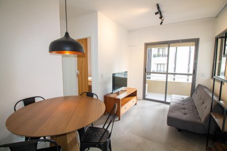 Sala / Sala de Jantar de apartamento para alugar com 1 quarto, 42m² em Brooklin, São Paulo