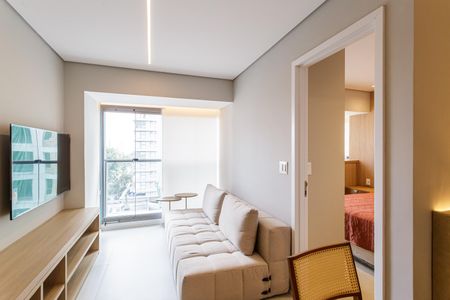 Sala/Cozinha de apartamento para alugar com 1 quarto, 35m² em Indianópolis, São Paulo