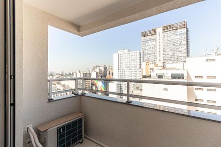 Varanda da Sala de apartamento para alugar com 1 quarto, 29m² em Centro Histórico de São Paulo, São Paulo