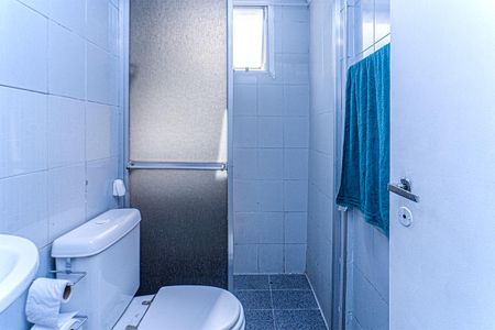 banheiro social_2 de apartamento para alugar com 2 quartos, 60m² em Jardim Celeste, São Paulo