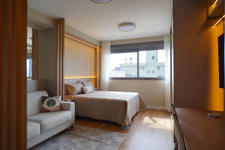Sala_Quarto de kitnet/studio para alugar com 1 quarto, 35m² em Auxiliadora, Porto Alegre