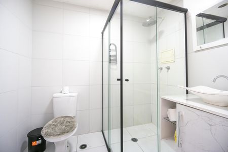 Banheiro de kitnet/studio à venda com 1 quarto, 23m² em Vila Esperança, São Paulo