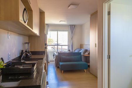 Sala/Quarto/Cozinha de kitnet/studio para alugar com 1 quarto, 25m² em Itaim Bibi, São Paulo