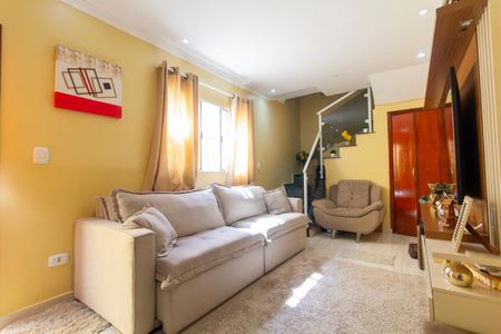 Sala de casa de condomínio à venda com 2 quartos, 78m² em Vila Euthalia, São Paulo