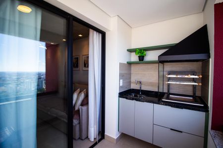 Varanda da Sala de apartamento para alugar com 1 quarto, 47m² em Parque Campolim, Sorocaba