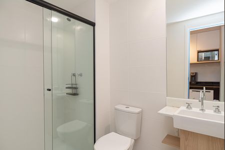 Studio para alugar com 27m², 1 quarto e sem vaga Studio para alugar com 27m², 1 quarto e sem vagaBanheiro