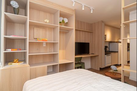Studio para alugar com 27m², 1 quarto e sem vaga Studio para alugar com 27m², 1 quarto e sem vagaQuarto