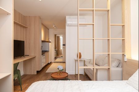 Studio para alugar com 27m², 1 quarto e sem vaga Studio para alugar com 27m², 1 quarto e sem vagaQuarto