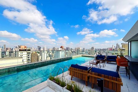 Studio à venda com 24m², 1 quarto e 1 vagaPiscina