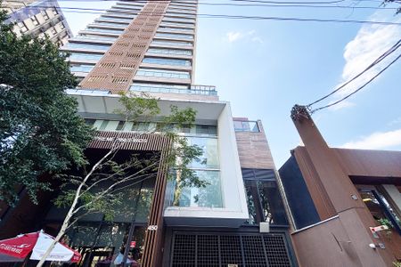 Studio à venda com 24m², 1 quarto e 1 vagafachada do predio