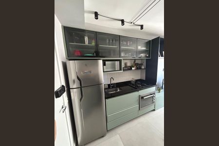 Cozinha de apartamento à venda com 1 quarto, 29m² em Jardim Caravelas, São Paulo