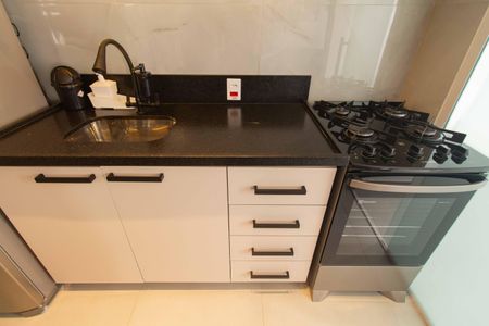 Sala e Cozinha de apartamento para alugar com 1 quarto, 36m² em Liberdade, São Paulo