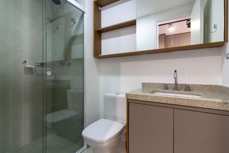 Studio para alugar com 28m², 1 quarto e sem vaga Studio para alugar com 28m², 1 quarto e sem vagaBanheiro