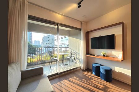 Sala de apartamento para alugar com 1 quarto, 51m² em Indianópolis, São Paulo