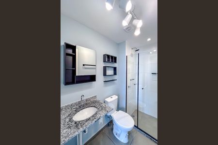 Banheiro de apartamento para alugar com 1 quarto, 26m² em Belenzinho, São Paulo