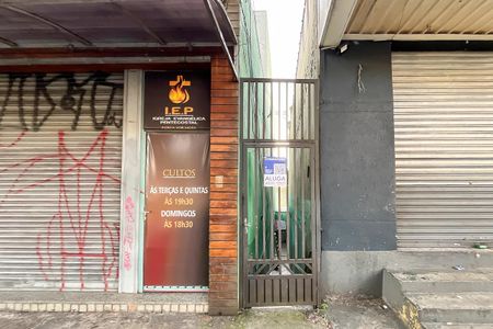 Studio para alugar com 32m², 1 quarto e sem vagaFachada + plaquinha