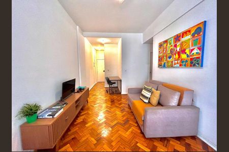 Sala de apartamento para alugar com 1 quarto, 55m² em Lapa, Rio de Janeiro