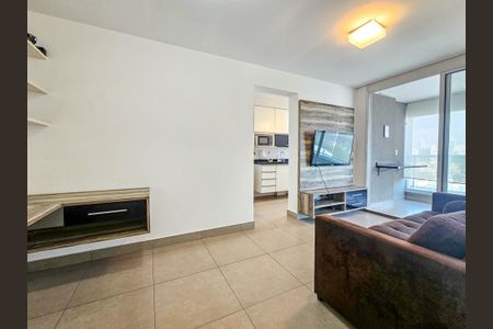 Sala de apartamento para alugar com 1 quarto, 45m² em Brooklin, São Paulo