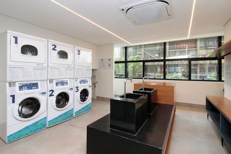 Studio para alugar com 25m², 1 quarto e sem vaga Studio para alugar com 25m², 1 quarto e sem vagaLavanderia