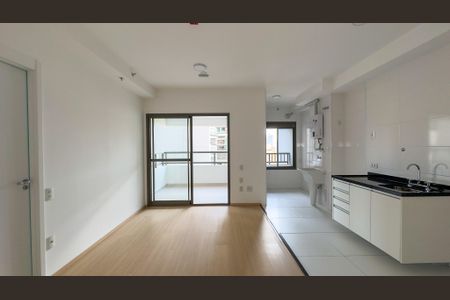 Sala, Cozinha e Área de Serviço de apartamento para alugar com 1 quarto, 50m² em Santo Amaro, São Paulo