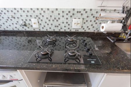 Cozinha de apartamento à venda com 2 quartos, 45m² em Loteamento Parque São Martinho, Campinas