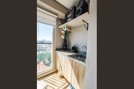 Varanda da Sala de apartamento à venda com 3 quartos, 59m² em Vila Pires, Santo André