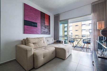 Sala/Cozinha de apartamento à venda com 1 quarto, 42m² em Jardim Paulista, São Paulo