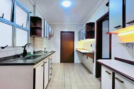 Apartamento à venda com 110m², 3 quartos e 2 vagas Apartamento à venda com 110m², 3 quartos e 2 vagasCozinha com móveis de madeira e piso de azulejos, iluminada por luz natural e artificial.