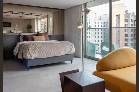 Sala/Quarto de apartamento para alugar com 1 quarto, 54m² em Vila Olímpia, São Paulo
