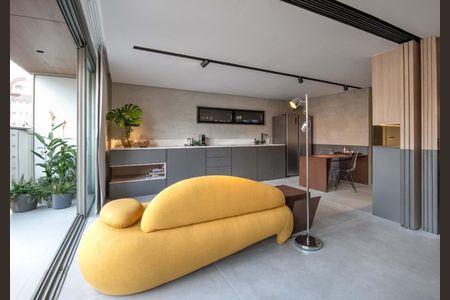 Sala/Quarto de apartamento para alugar com 1 quarto, 54m² em Vila Olímpia, São Paulo