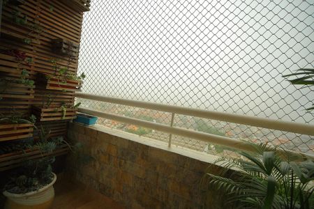 Varanda da Sala  de apartamento à venda com 2 quartos, 55m² em Conjunto Residencial Pombeva, São Bernardo do Campo