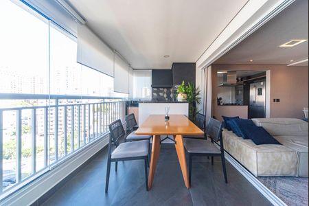 Varanda da Sala de apartamento à venda com 3 quartos, 128m² em Vila Assunção, Santo André