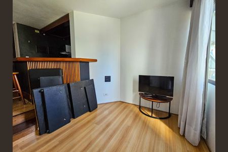 Sala de apartamento para alugar com 1 quarto, 46m² em Brooklin Novo, São Paulo