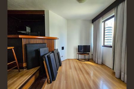 Sala de apartamento para alugar com 1 quarto, 46m² em Brooklin Novo, São Paulo