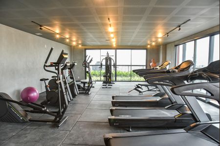 Studio para alugar com 29m², 1 quarto e sem vaga Studio para alugar com 29m², 1 quarto e sem vagaÁrea comum - Academia