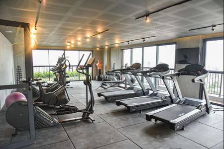 Studio para alugar com 29m², 1 quarto e sem vaga Studio para alugar com 29m², 1 quarto e sem vagaÁrea comum - Academia