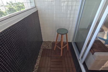 Varanda do Quarto e Sala de kitnet/studio para alugar com 1 quarto, 24m² em Aparecida, Santos