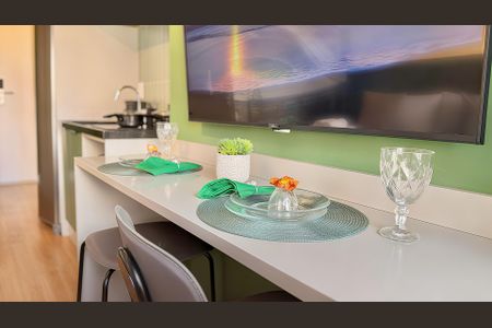 Cozinha de apartamento à venda com 1 quarto, 21m² em Pompeia, São Paulo