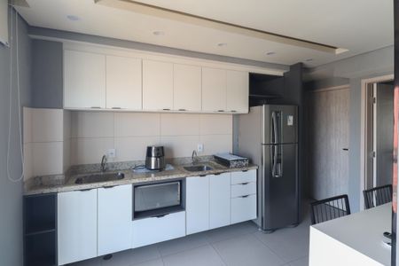 Cozinha de kitnet/studio para alugar com 1 quarto, 26m² em Vila Nilo, São Paulo
