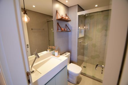 Apartamento à venda com 68m², 2 quartos e 2 vagasBanheiro Social