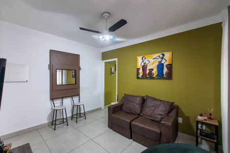 Sala de apartamento para alugar com 1 quarto, 50m² em Boqueirão, Praia Grande