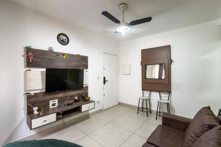 Sala de apartamento para alugar com 1 quarto, 50m² em Boqueirão, Praia Grande