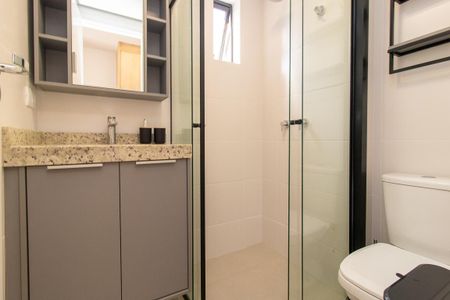Studio para alugar com 24m², 1 quarto e sem vaga Studio para alugar com 24m², 1 quarto e sem vagaBanheiro Social