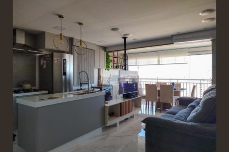 Sala com cozinha americana de apartamento à venda com 2 quartos, 58m² em Penha de França, São Paulo